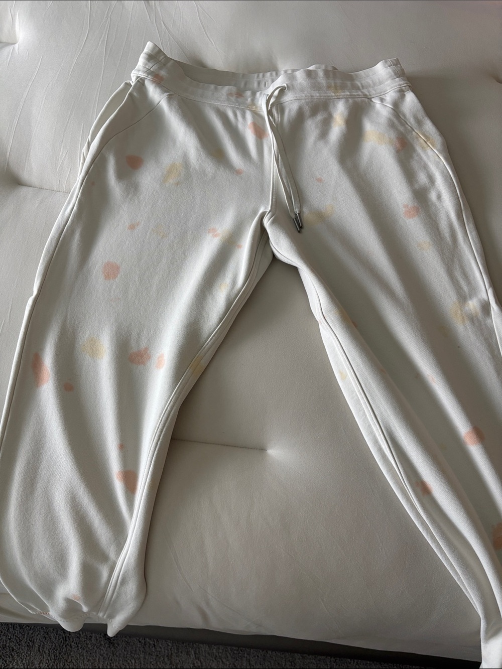 Lululemon Tie-Waist Joggers with Pastel Spot Print